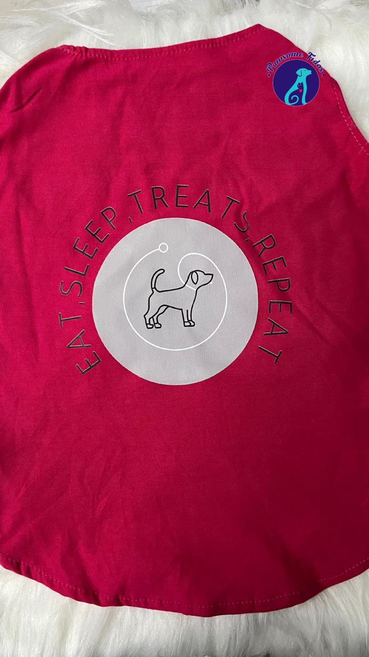 Pink Tee- "Eat, Sleet, Treat, Repeat"