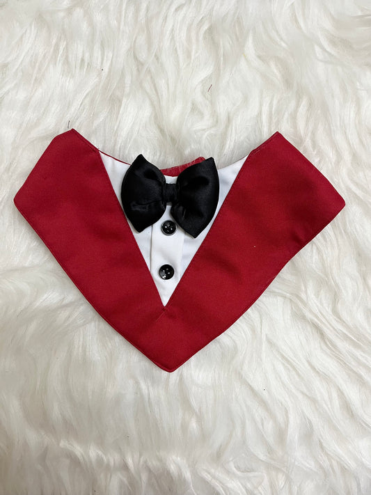 Red White Tuxedo Bandana