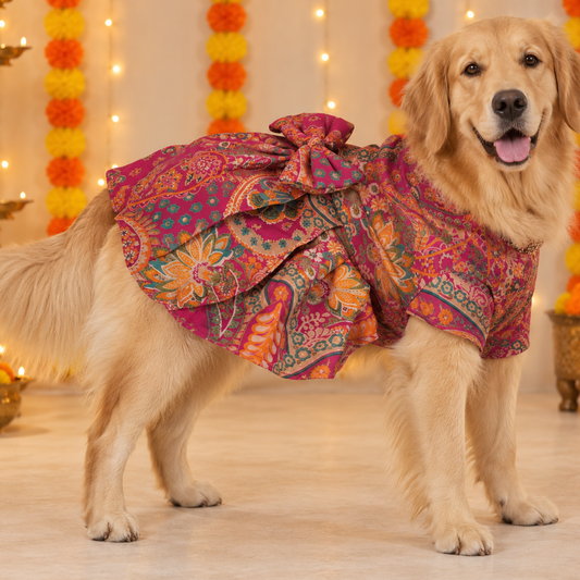 Pink Cotton festive dress