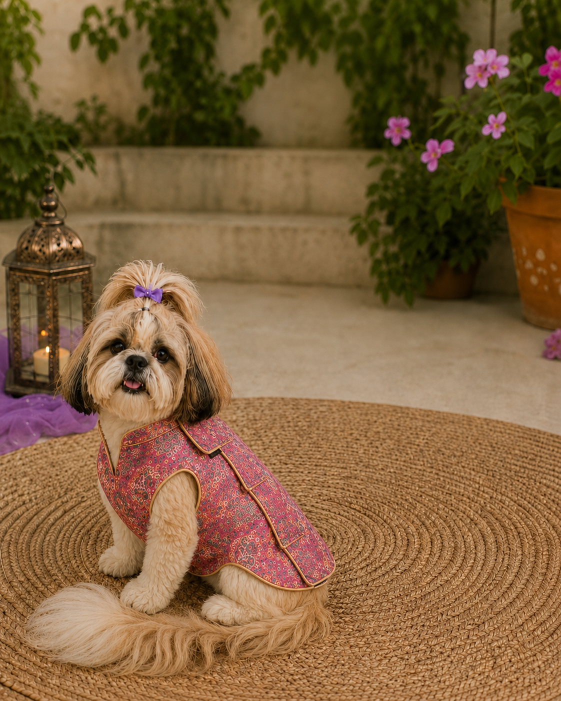 Pink Cotton festive kurta